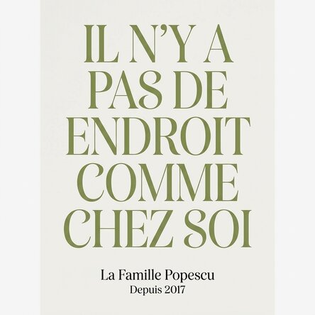 Affiche personnalisée avec message - Accueil
