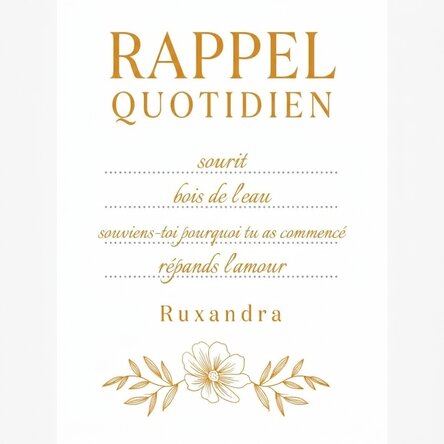 Affiche personnalisée avec texte - Daily Reminder