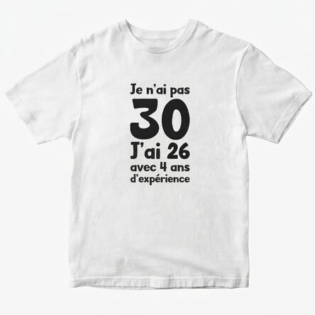 T-shirt en coton personnalisé avec inscription - Birthday