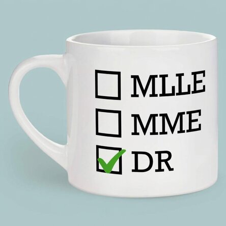 Tasse à espresso personnalisée avec inscription - Docteur