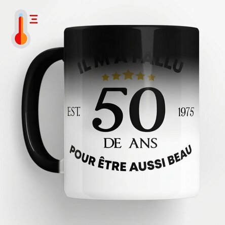Tasse thermosensible personnalisée avec un texte - « J'ai fière allure à mon âge »