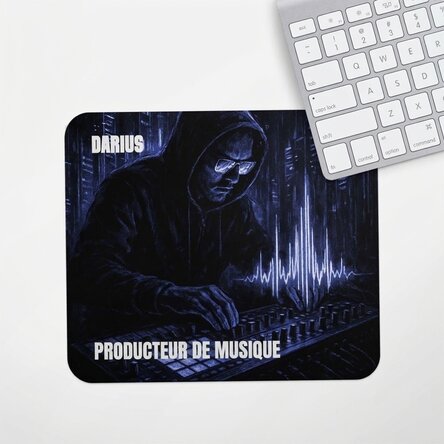 Tapis de souris personnalisé avec inscription - Music Producer