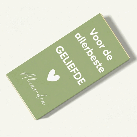 Chocolade met een persoonlijk bedankbericht