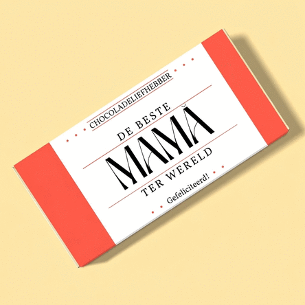 Chocolade met gepersonaliseerde tekst