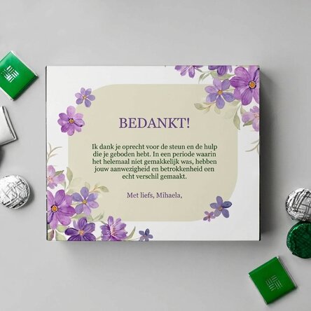 Gepersonaliseerd bonbondoosje met boodschap - Bedankt!