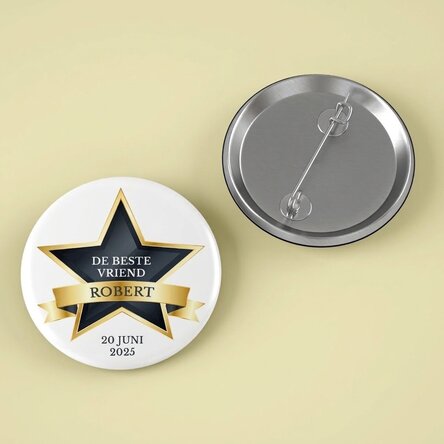Gepersonaliseerde button met tekst - The best