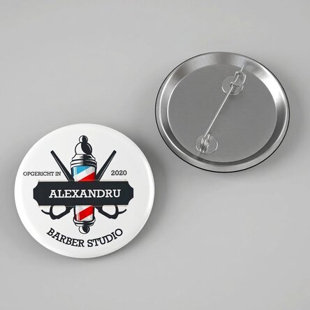 Gepersonaliseerde button met tekst - Haarstylist