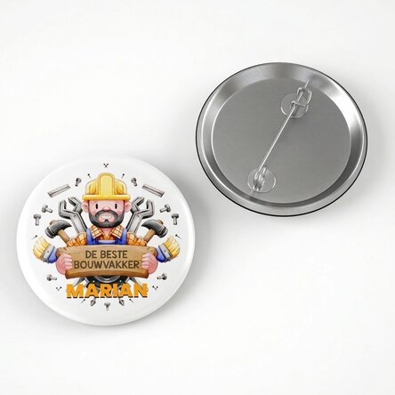 Gepersonaliseerde button met tekst - De beste ontwerper