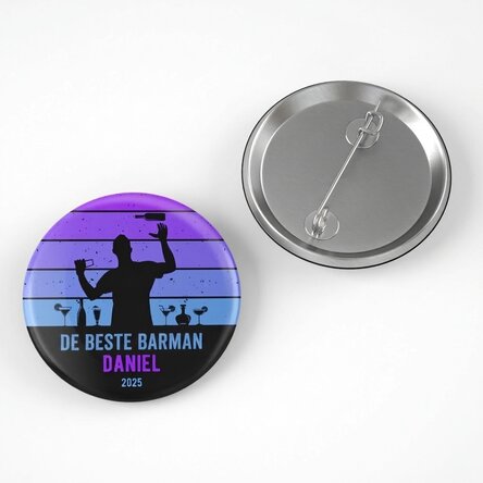 Gepersonaliseerde button met boodschap - Best Bartender