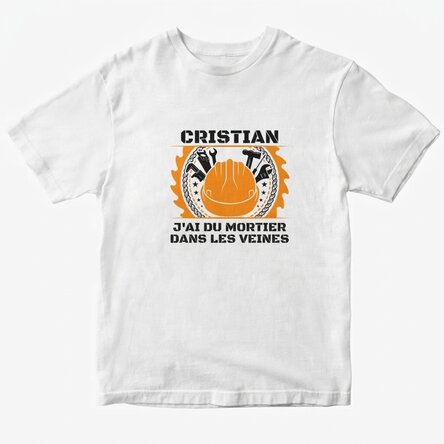 T-shirt en coton personnalisé avec un message pour les ouvriers du bâtiment - Équipement