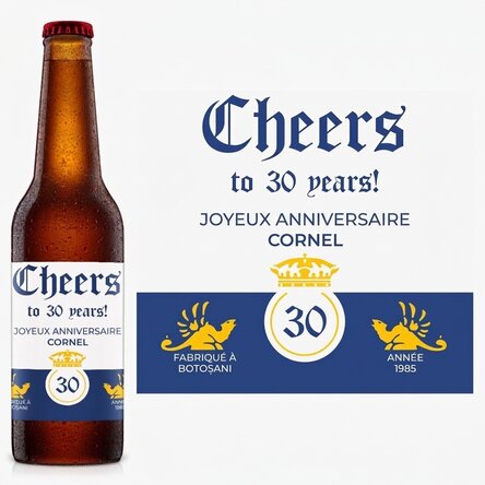 Bière personnalisée avec un texte - Crown