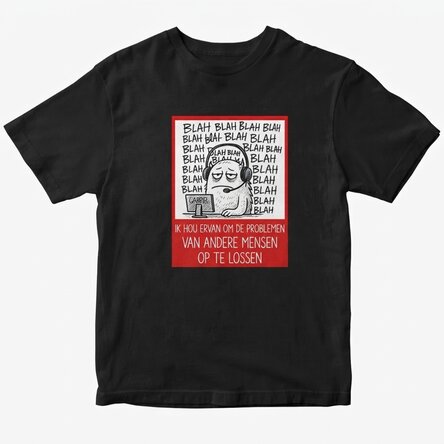 Katoenen T-shirt met gepersonaliseerde tekst - Call Center