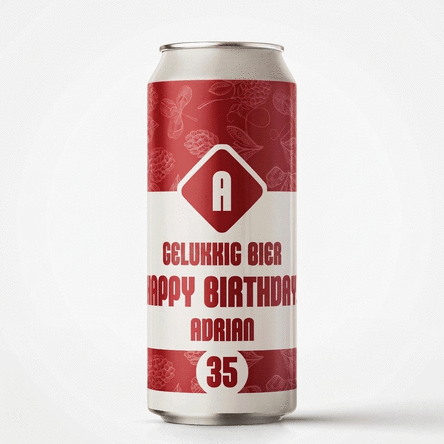 Bier in een blikje met gepersonaliseerde tekst - Lucky Beer