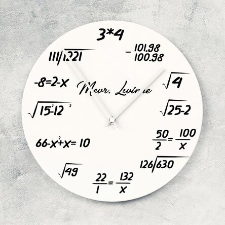Gepersonaliseerd horloge met naam - Wiskunde