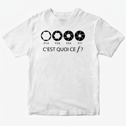 T-shirt en coton personnalisé pour photographe