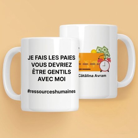 Tasse personnalisée avec texte - HR