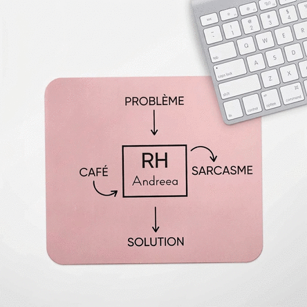 Tapis de souris personnalisé avec un message pour les RH