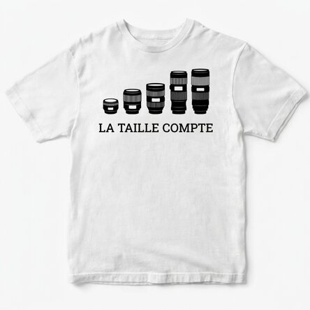 T-shirt en coton personnalisé pour photographe - Size Matters