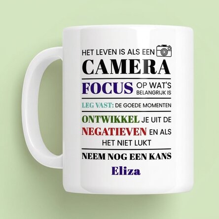 Gepersonaliseerde mok met tekst - Fotograaf