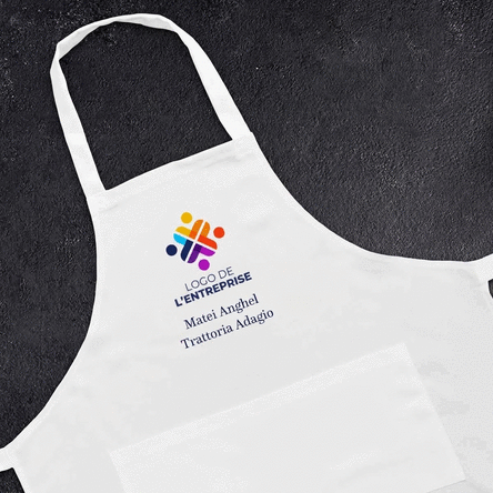 Tablier personnalisé avec logo et texte