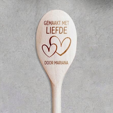 Gepersonaliseerde houten lepel - Love