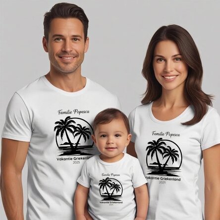 Gepersonaliseerd katoenen T-shirt voor kinderen/volwassenen - Zomervakantie