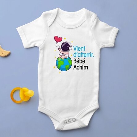 Body pour bébé personnalisé avec un texte - Just landed