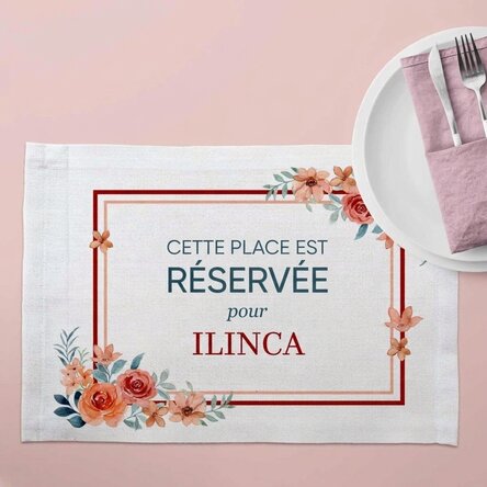 Support d'assiette personnalisé avec inscription - Réservé
