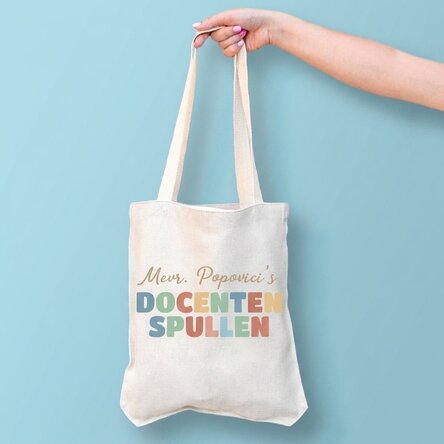 Gepersonaliseerde tas met tekst - Teacher's Stuff