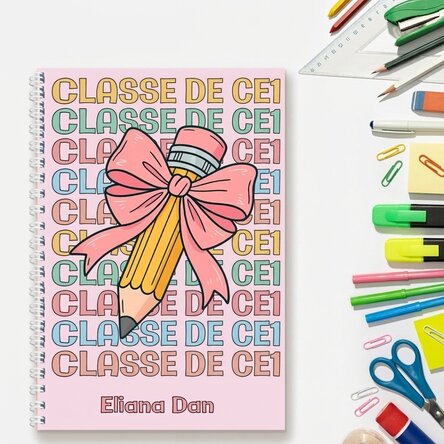 Carnet personnalisé avec inscription - Pretty pencil
