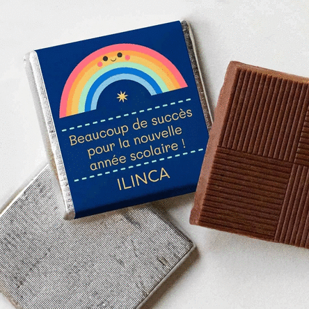 Mini-chocolat personnalisé avec un message - Bonne chance !