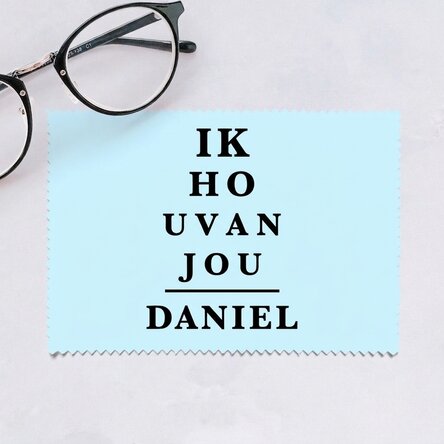 Gepersonaliseerd doekje voor het schoonmaken van schermen/brillen - Vision test
