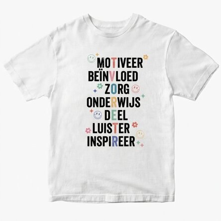 Gepersonaliseerd katoenen T-shirt - Teacher