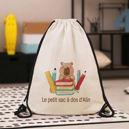 Sac à dos personnalisé avec inscription - Capybara