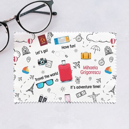 Chiffon personnalisé pour nettoyer les écrans et les lunettes - Travel