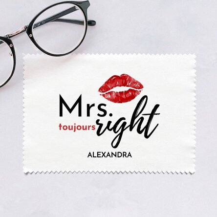 Chiffon personnalisé pour nettoyer les écrans et les lunettes - Mrs. Always right