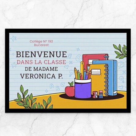 Paillasson personnalisé avec message - École
