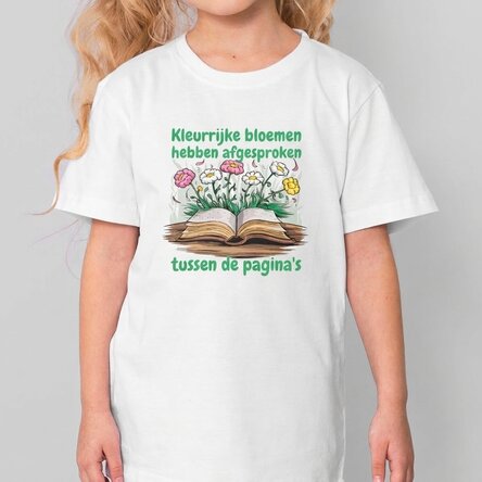 Katoenen T-shirt voor kinderen, gepersonaliseerd met tekst - Kleurrijke popcorn