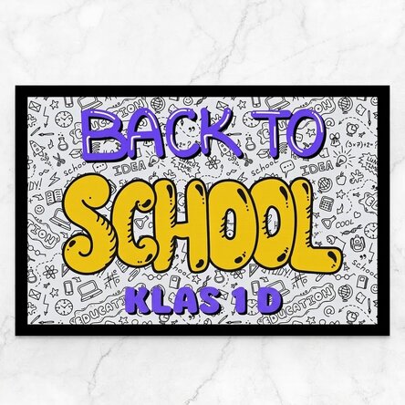 Gepersonaliseerd deurmatje met tekst - Back to School