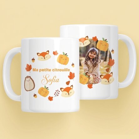 Tasse personnalisée avec un texte pour enfants - Little pumpkin