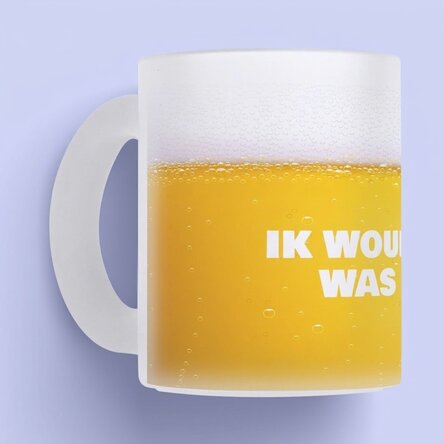 Gepersonaliseerde mok met tekst - I wish this was beer