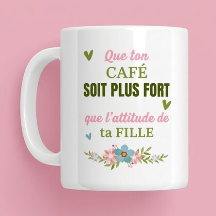 Tasse personnalisée avec message - Café