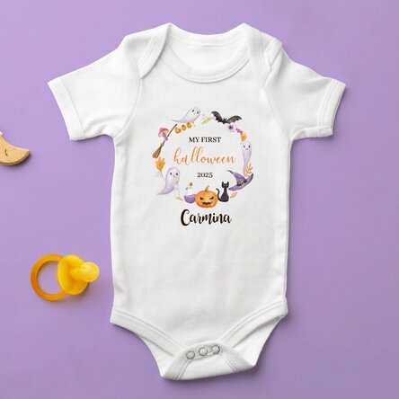 Gepersonaliseerd kinderpakje met tekst - My first Halloween