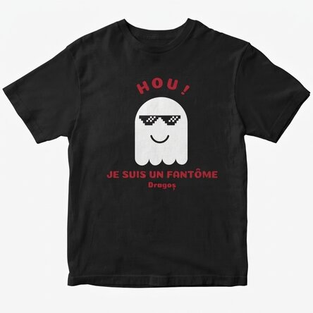 T-shirt en coton personnalisé avec un message - Fantoma