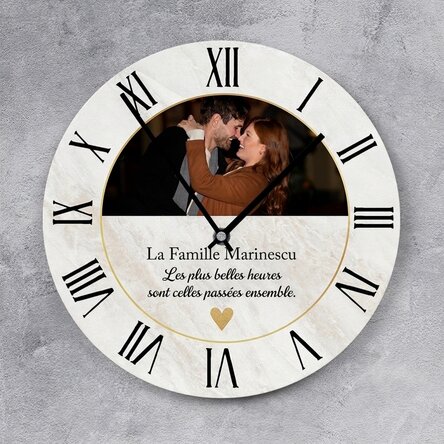 Montre personnalisée avec une photo et un texte - Golden time