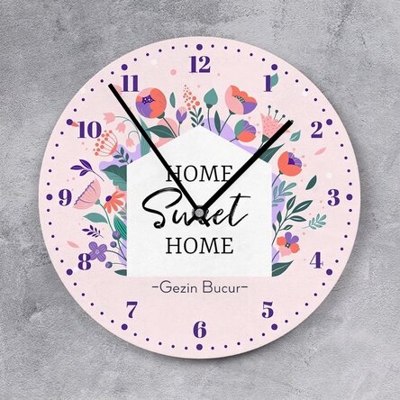 Gepersonaliseerd horloge met tekst - Flowers