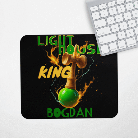 Gepersonaliseerde muismat met tekst - Lighthouse King
