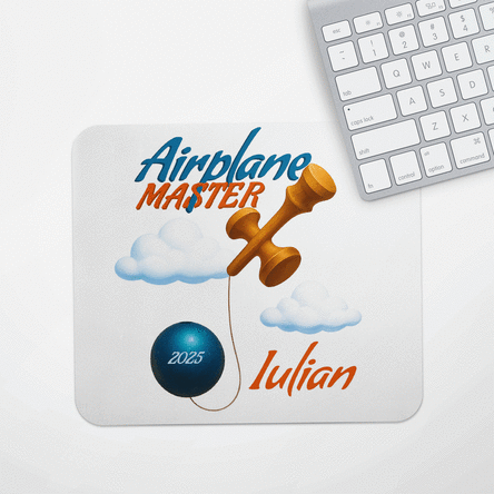 Tapis de souris personnalisé avec texte - Airplane Master
