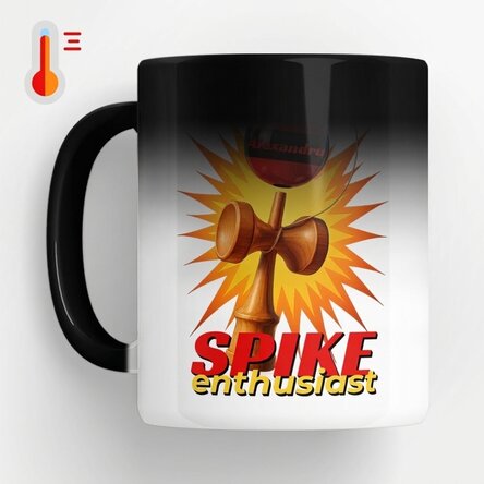 Gepersonaliseerde magische mok met tekst - Spike Enthusiast
