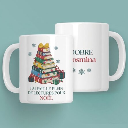 Tasse personnalisée avec un prénom et un message - Noël
